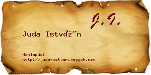 Juda István névjegykártya